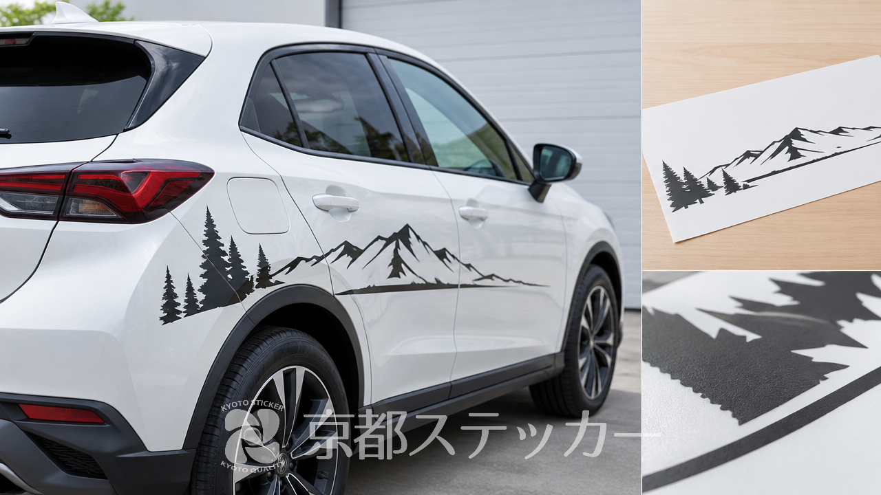 【デザイン例】車をおしゃれに!カッティングステッカーの選び方と貼る位置