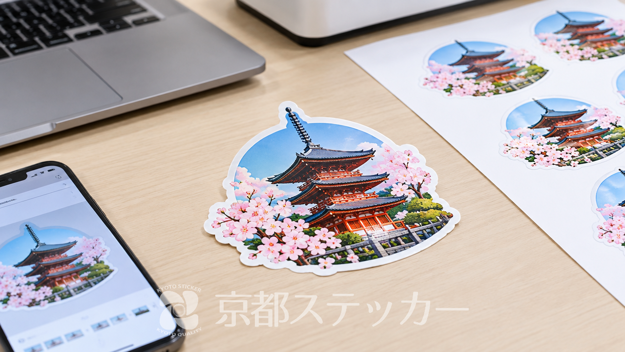【完全ガイド】京都ステッカーのDTF注文方法!見積もりとデータ作成のコツ