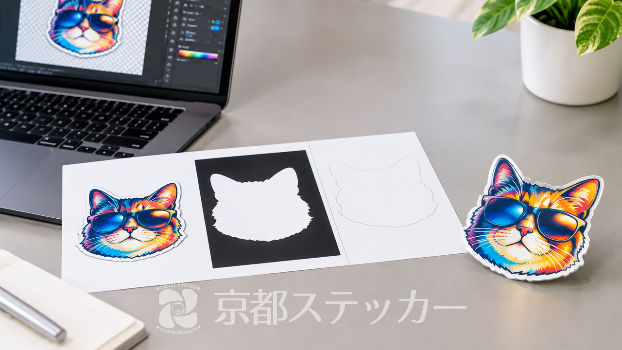 【完全版】UVDTFステッカーのデータ作成!白版の作り方と入稿のコツ