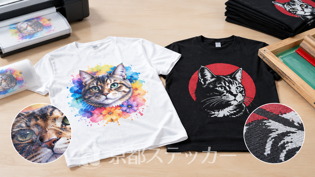 【徹底比較】DTFプリントとシルクスクリーンの違い!どっちがいい?