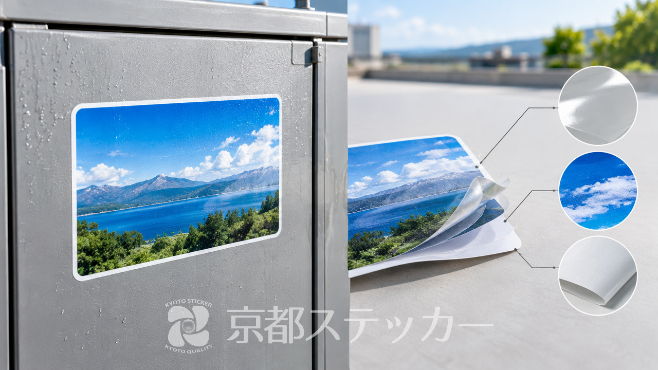 【完全版】屋外耐候性ステッカーとは?長持ちする仕組みと素材を徹底解説